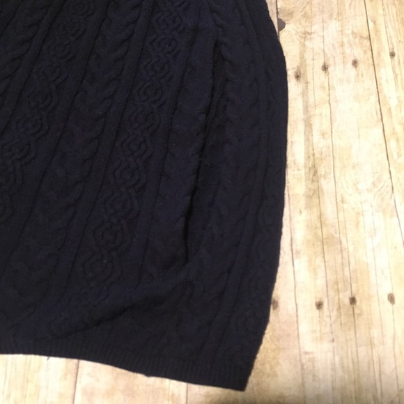 Talbot Navy Cable Knit Poncho Sweater XS - Picture 6 of 9